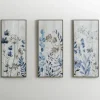 Canvas Art-Kirkland's Home Blue And Gray Floral Canvas Art Prints, Set Of 3 Blue/Gray