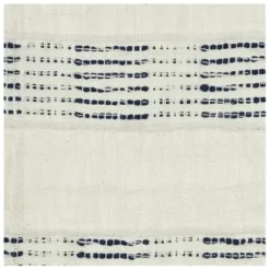Blankets & Throws-Kirkland's Home Blue And Ivory Woven Stripe Throw Blue/Ivory
