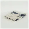 Blankets & Throws-Kirkland's Home Blue And Natural Colorblock Chevron Throw Blue/Tan