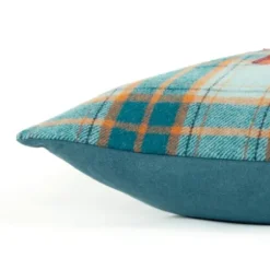 Pillows-Kirkland's Home Blue And Orange Plaid Harvest Lumbar Pillow Blue/Orange