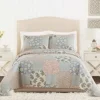 Quilts-Kirkland's Home Blue And Rose Patchwork Full/Queen 3-Pc. Quilt Set Blue/Pink