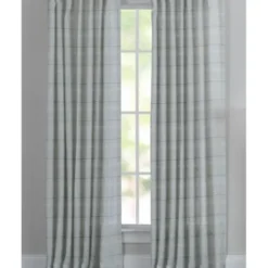 Curtains & Drapes-Kirkland's Home Blue And White Farmhouse Stripe Valance White/Blue