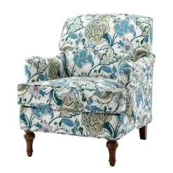 Accent Chairs-Kirkland's Home Blue And White Floral Classic Accent Chair Blue/White