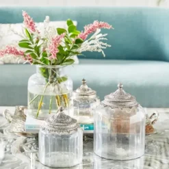 Decorative Bowls & Jars-Kirkland's Home Blue And White Floral Ginger Jar White/Blue