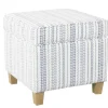 Benches & Ottomans-Kirkland's Home Blue And White Hometown Striped Storage Ottoman Blue/White