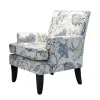 Accent Chairs-Kirkland's Home Blue And Yellow Floral Upholstered Accent Chair Blue/Yellow