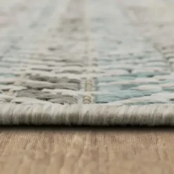 Outdoor Rugs-Kirkland's Home Blue Auckland Tile Outdoor Area Rug, 7X9 Blue/White