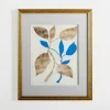 Framed Art-Kirkland's Home Blue Baroque Botanicals Framed Art Print Ivory/Gold/Blue