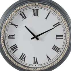 Clocks-Kirkland's Home Blue Beaded Roman Numeral Clock