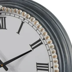 Clocks-Kirkland's Home Blue Beaded Roman Numeral Clock