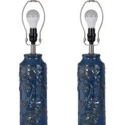 Table Lamps-Kirkland's Home Blue Bo Ical Mayfield Table Lamps, Set Of 2 Tan