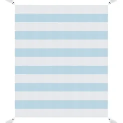 Blankets & Throws-Kirkland's Home Blue Cabana Stripe Tassel Throw Blue/White