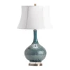 Table Lamps-Kirkland's Home Blue Ceramic Stripe Base Table Lamp White