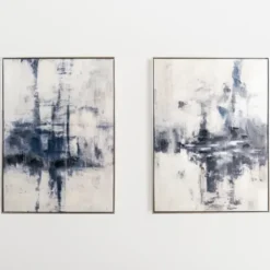 Canvas Art-Kirkland's Home Blue Era Abstract I Framed Canvas Art Print Blue/Gray