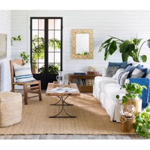 Pillows-Kirkland's Home Blue Feather Fill Pillow Blue/Ivory