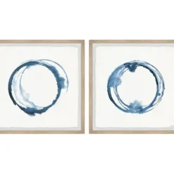 Framed Art-Kirkland's Home Blue Flash Framed Art Prints, Set Of 2 Blue/White