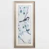 Framed Art-Kirkland's Home Blue Floral Bird I Framed Art Print Blue/White