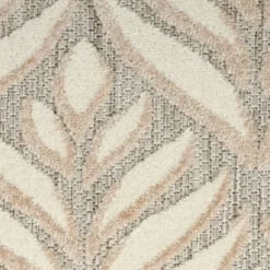 Outdoor Rugs-Kirkland's Home Blue Floral Burst Round Outdoor Area Rug, 5X5 Tan/Blue/White