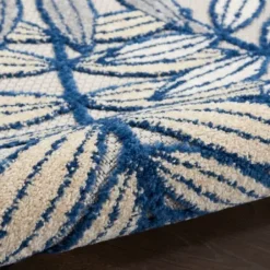 Outdoor Rugs-Kirkland's Home Blue Floral Medallion Outdoor Area Rug, 7X9 Blue/Multi