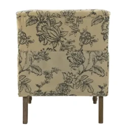 Accent Chairs-Kirkland's Home Blue Floral Nailhead Trim Upholstered Accent Chair Blue/Ivory