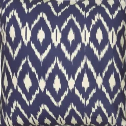 Pillows-Kirkland's Home Blue Fractured Ikat Pillow Blue/Tan