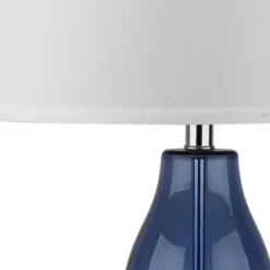 Table Lamps-Kirkland's Home Blue Glass Hourglass Table Lamps, Set Of 2 White