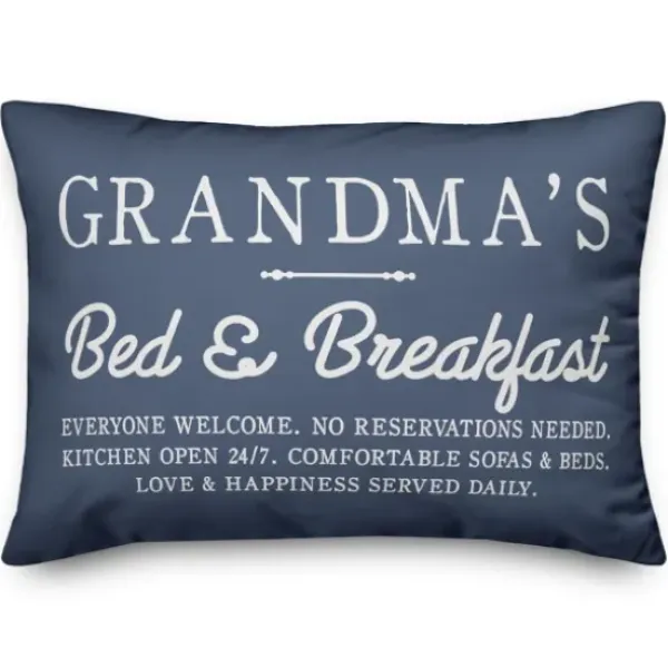 Pillows-Kirkland's Home Blue Grandma'S Bed And Breakfast Accent Pillow Blue/White