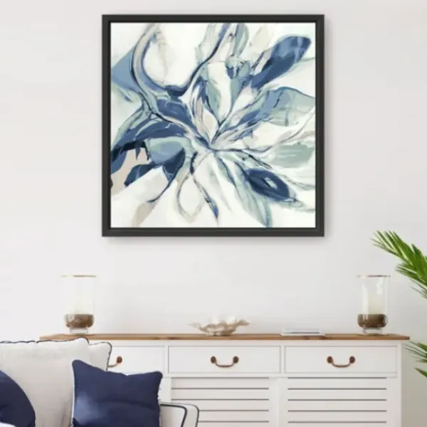 Canvas Art-Kirkland's Home Blue Halcyon Framed Canvas Art Print Blue/White