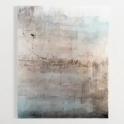 Canvas Art-Kirkland's Home Blue Haze Abstract Canvas Art Print White/Blue/Brown
