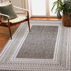 Outdoor Rugs-Kirkland's Home Blue Malibu Palms Outdoor Area Rug, 7X9 Blue/Gray