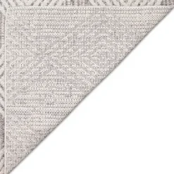 Outdoor Rugs-Kirkland's Home Blue Malibu Woven Diamond Outdoor Area Rug, 7X9 Blue/Ivory