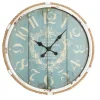 Clocks-Kirkland's Home Blue Metal And Rope Wall Clock