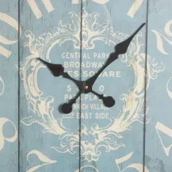 Clocks-Kirkland's Home Blue Metal And Rope Wall Clock