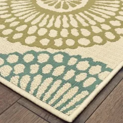 Outdoor Rugs-Kirkland's Home Blue Moroccan Trellis Outdoor Area Rug, 4X6 Blue/White