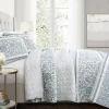 Quilts-Kirkland's Home Blue Nisha Floral Full/Queen 3-Pc. Quilt Set Blue/White