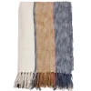 Blankets & Throws-Kirkland's Home Blue Orange White Stripe Throw Blanket Blue/White/Orange