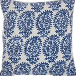 Pillows-Kirkland's Home Blue Paisley Pattern Pillow Blue/White