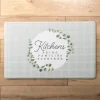 Doormats-Kirkland's Home Blue Palm Fronds Welcome Coir Doormat Tan/Blue