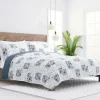 Quilts-Kirkland's Home Blue Patchwork Reversible 3-Pc. Queen Quilt Set Blue/White/Gray