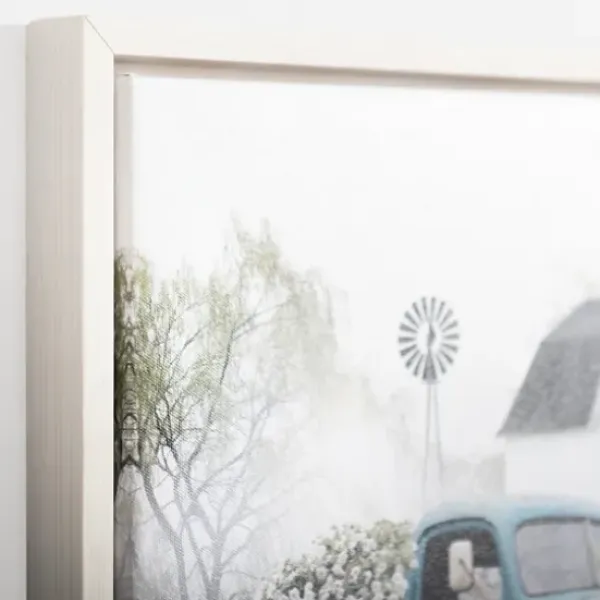 Canvas Art-Kirkland's Home Blue Pickup Truck And Barn Canvas Art Print Blue/Green/White