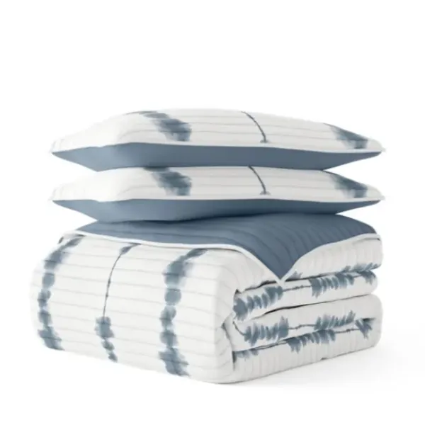 Quilts-Kirkland's Home Blue Shibori Reversible 2-Pc. Twin Quilt Set Blue/White