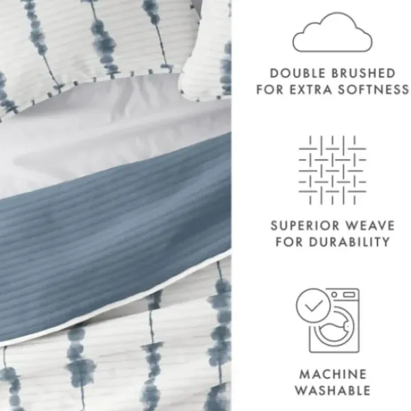 Quilts-Kirkland's Home Blue Shibori Reversible 2-Pc. Twin Quilt Set Blue/White