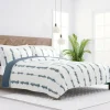 Quilts-Kirkland's Home Blue Shibori Reversible 3-Pc. Queen Quilt Set Blue/White