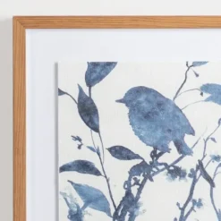 Framed Art-Kirkland's Home Bluebird On Branch Ii Framed Art Print White/Blue