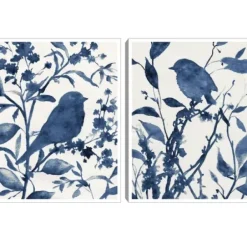 Canvas Art-Kirkland's Home Bluebird Silhouette Canvas Art Prints, Set Of 2 Blue/White