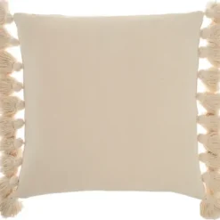Pillows-Kirkland's Home Blush And Ivory Striped Tassel Pillow Pink/Ivory