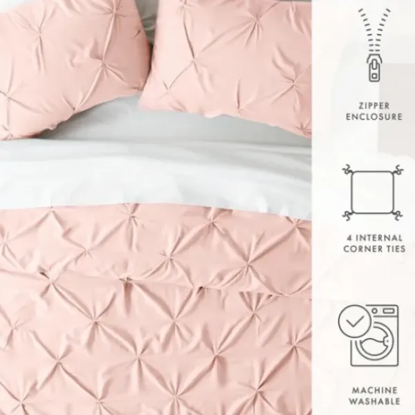 Duvets-Kirkland's Home Blush Pinched 2-Pc. Twin Duvet Cover Set Pink