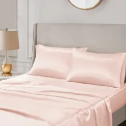 Bed Sheets-Kirkland's Home Blush Satin King 2-Pc. Pillow Case Set Pink