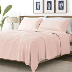 Bed Sheets-Kirkland's Home Blush Ultra Soft 3-Pc. Twin Xl Sheet Set Pink