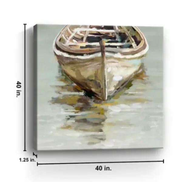 Canvas Art-Kirkland's Home Boats Giclee Canvas Art Print Tan